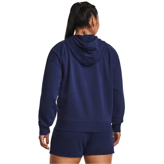 Women's Under Armour Rock Hooded Relaxed Fit Sweatshirt in Blue - Image 3