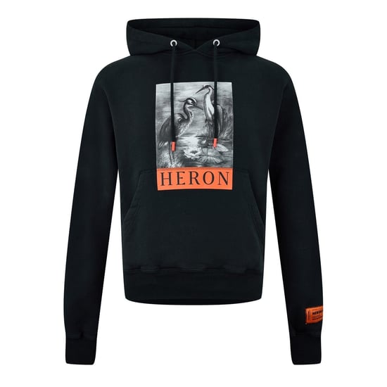 Men's Heron Preston Logo Hooded Sweatshirt in Black/White - Image 1