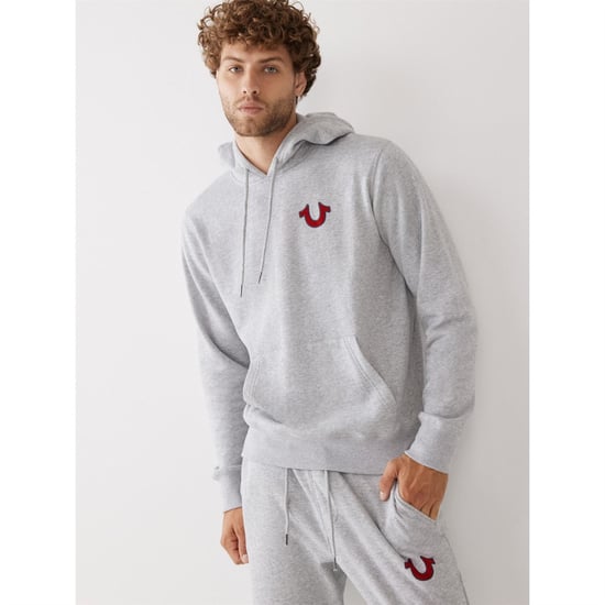 Men's True Religion Buddha Pllovr in Heather Grey - Image 1