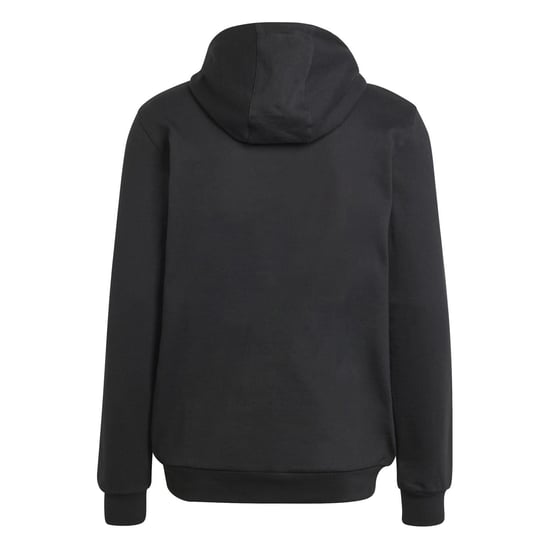 Men's adidas Hooded Neck Long Sleeve Sweatshirt with Kangaroo Pocket in Black - Image 2