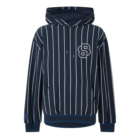 Men's Boss Hooded Neck Long Sleeve Sweatshirt in Dark Blue - Image 1