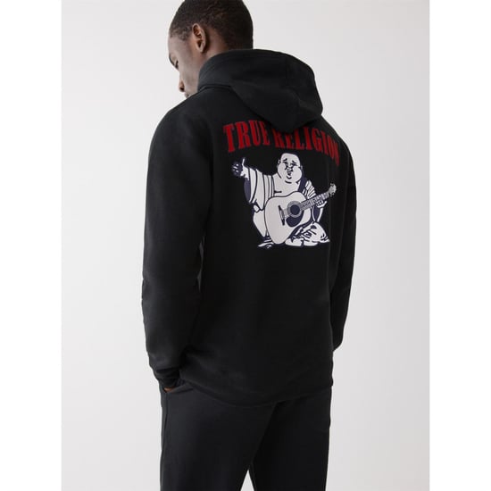 Men's True Religion Buddha Pllovr in Black - Image 3