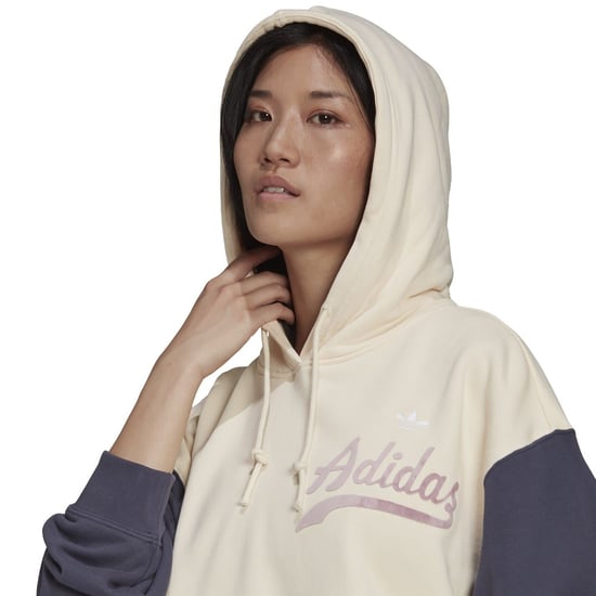 Women's adidas Originals Cropped Hooded Relaxed Fit Sweatshirt in Wonwhi/Shanav - Image 6