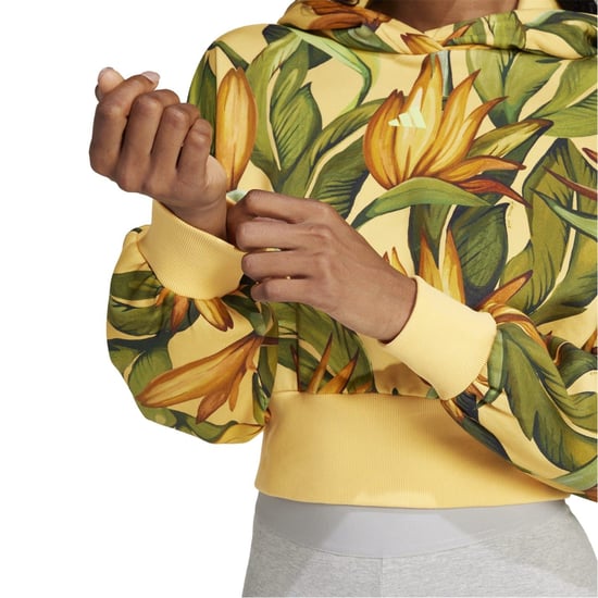 Women's adidas X Farm Hoodie in Spark/Gld/Grn - Image 4