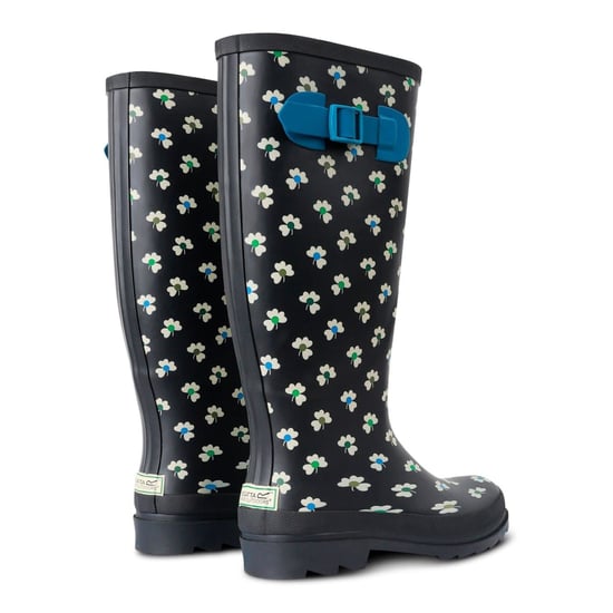 Women's Regatta Orla Floral Patterned Wellington Boots in Clover Black - Image 4