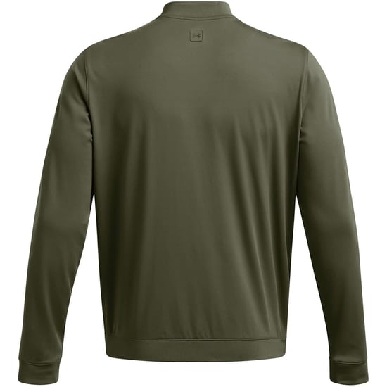 Men's Under Armour Meridian Solid Patterned Bomber Jacket with Ribbed Cuff in Green - Image 2