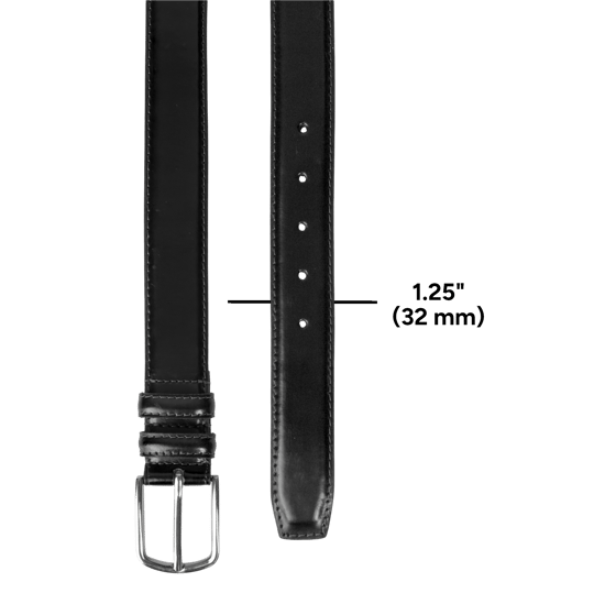 Black Belt for Men, 1.25” Genuine Leather Belt, Premium Classic Belt - Image 4