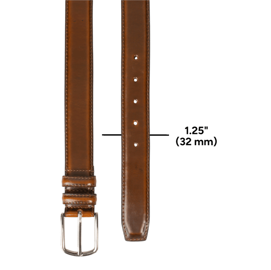 Tan Belt for Men, 1.25” Genuine Leather Belt, Premium Classic Belt - Image 4