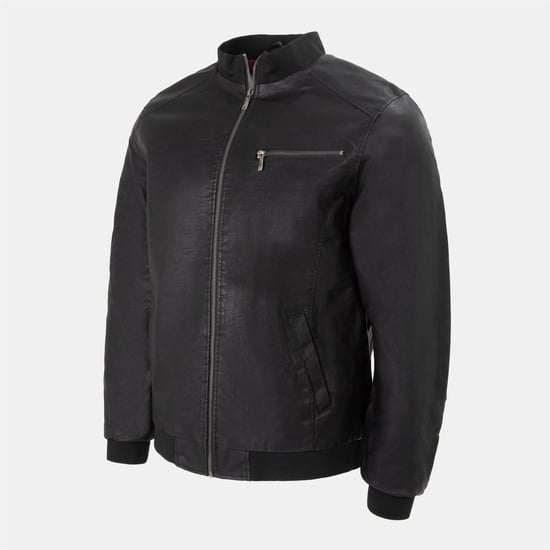 Men's Firetrap Wash Bomber in Black - Image 2