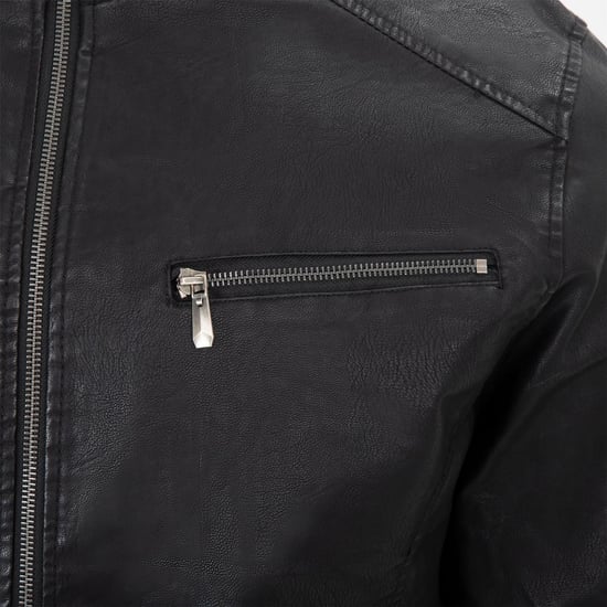 Men's Firetrap Wash Bomber in Black - Image 4