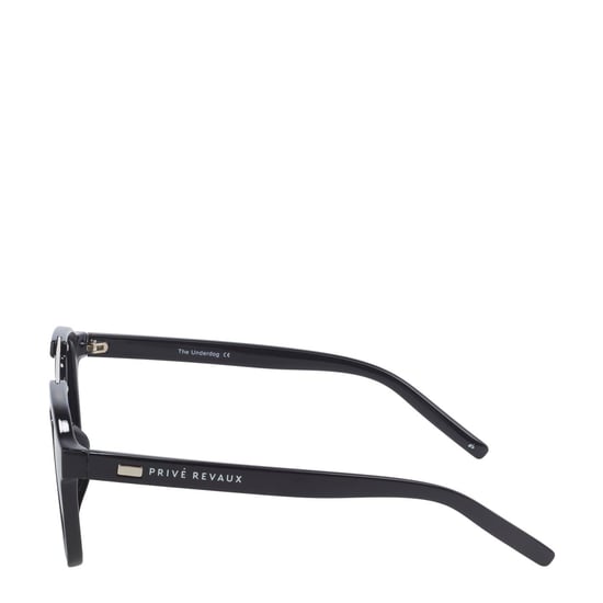 Accessories Prive Revaux R The Underdog Rectangle Double Bridge Sunglasses in Black - Image 2