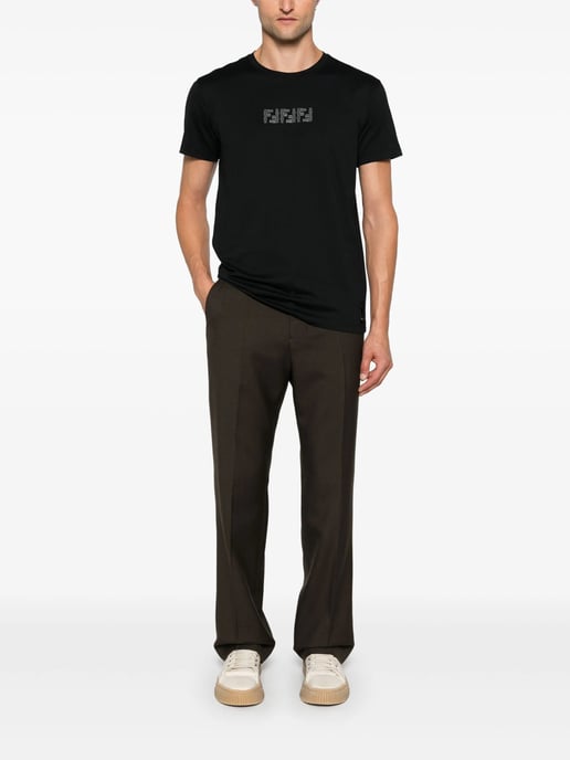 FF Labyrinth Embroidered T-shirt in Black - Image 5