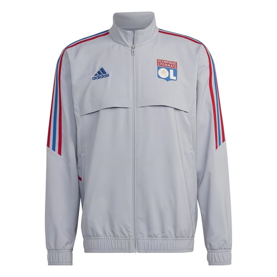 Men's adidas Ol Pre Jacket in Halo Silver - Image 1