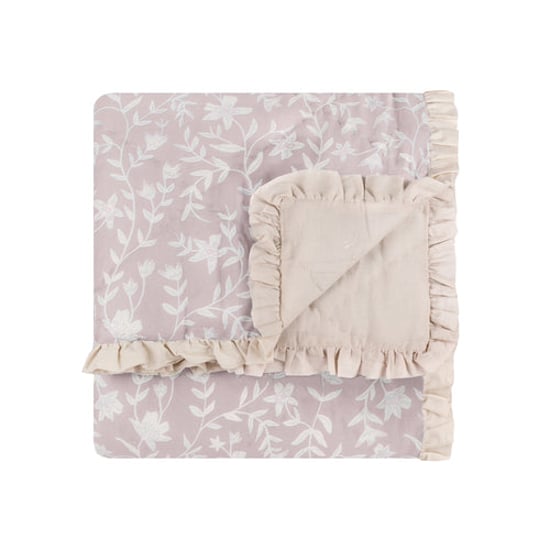 Wylder Amelia 100% Cotton Floral Quilted Bedspread, Blush Pink - Image 3