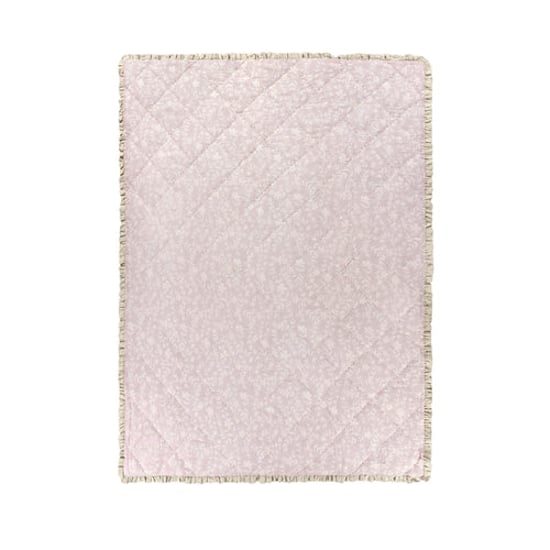 Wylder Amelia 100% Cotton Floral Quilted Bedspread, Blush Pink - Image 4