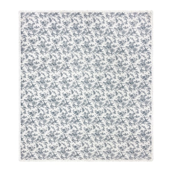 Wylder Hermione Ruffled 100% Cotton Floral Bedspread, Ivory - Image 4