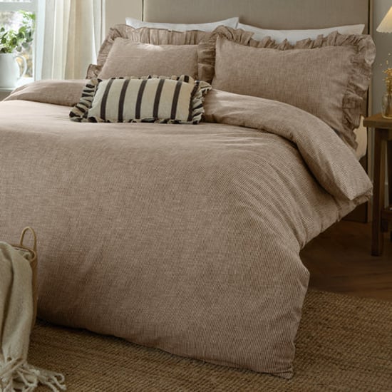 Wylder Margot 100% Cotton Duvet Cover Set, Mole - Image 3