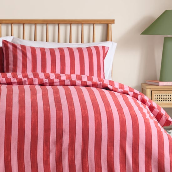 Furn Dual Tone Striped Reversible Duvet Cover Set, Pink/Red - Image 3