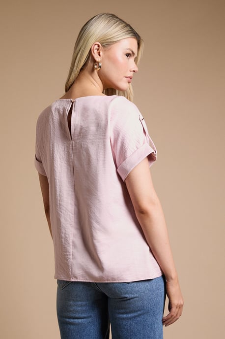 Satin Roll Sleeve Blouse - Image 3