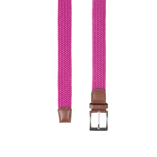 Woven Stretchy Belt - Braided Elastic Waist Belt for Men & Women in Pink - Image 5