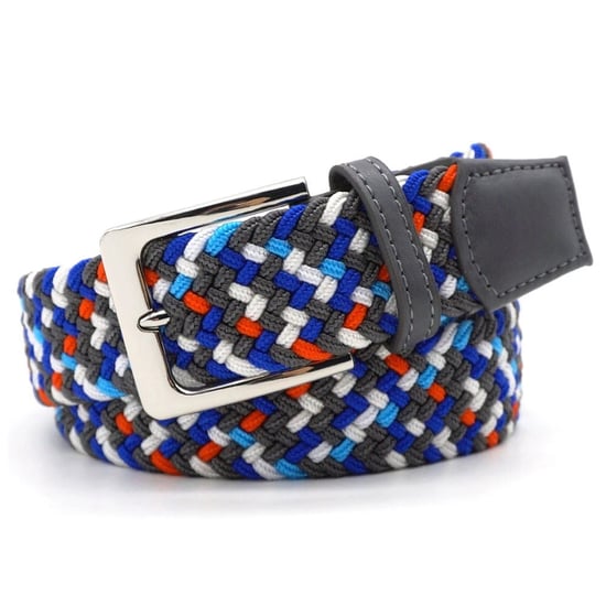 Woven Stretchy Belt - Braided Elastic Waist Belt for Men & Women in Multicolour - Image 1
