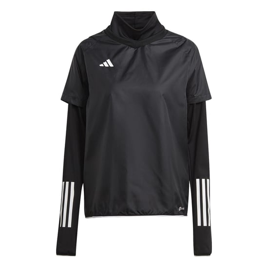 Women's adidas Regular Fit High Neck Windbreaker Jacket in Black/White - Image 1