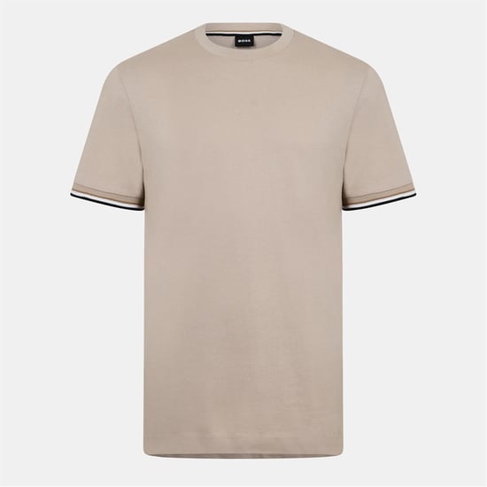 Men's Boss Hbb Thompson 04 Regular Fit T-Shirt in Light Beige - Image 1