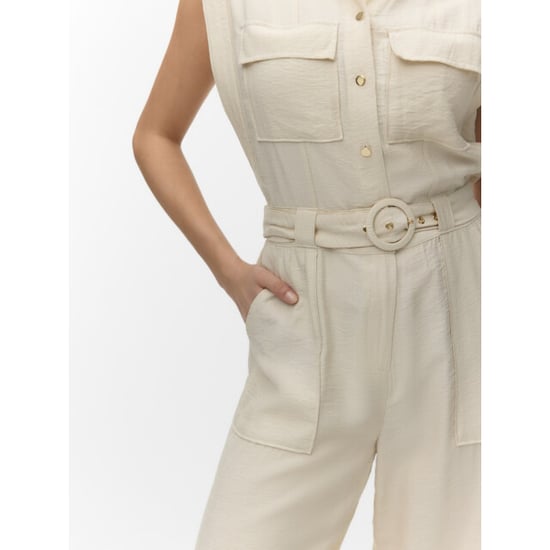 Vero Moda Vmkamaya sl jumpsuit wvn btq beige - Image 4