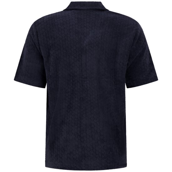 Lyle and Scott Honeycomb toweling shirt navy - Image 2