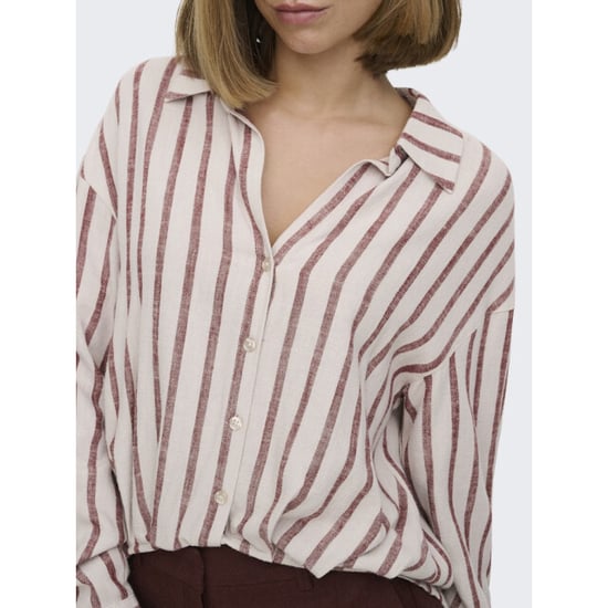 Only onlsiesta l/s linen bl balloon shir 15367420 silver lining - Image 2