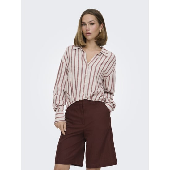 Only onlsiesta l/s linen bl balloon shir 15367420 silver lining - Image 4