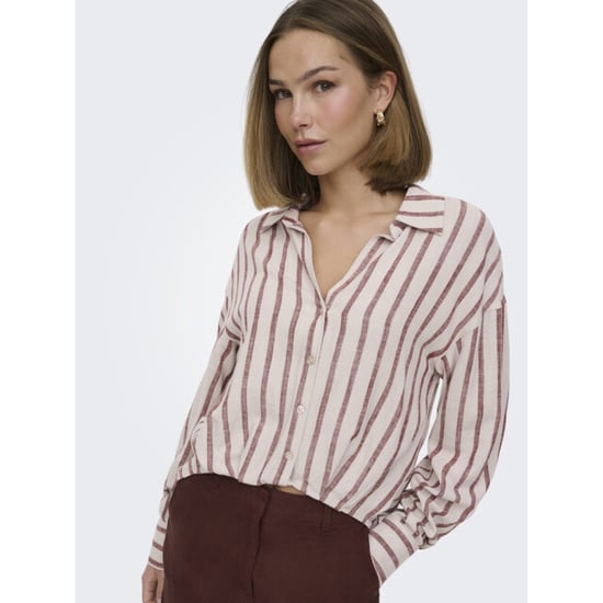 Only onlsiesta l/s linen bl balloon shir 15367420 silver lining - Image 6