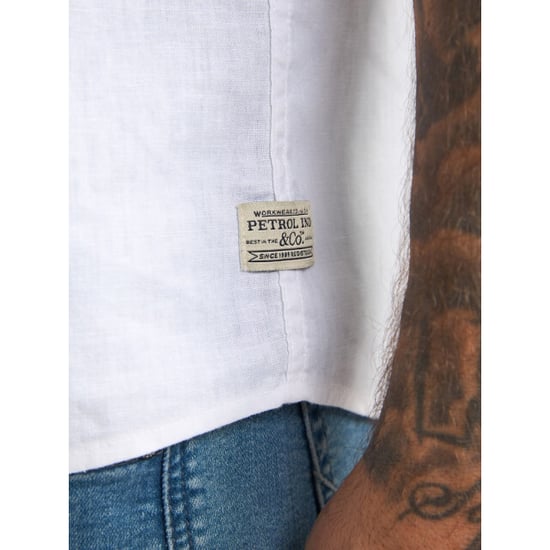 Petrol Industries men shirt short sleeve uni m-1060-sis414 0000 bright white - Image 3