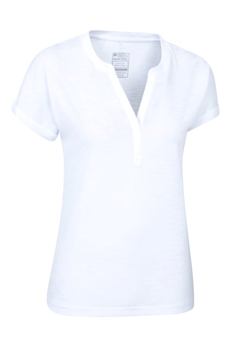 'Skye' Women's Slub T-Shirt Sun Protection Breathable Summer Tee White - Image 6