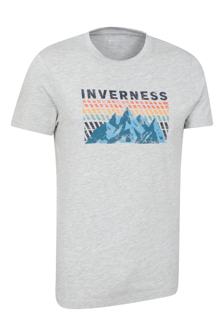 Regional Men's Inverness Graphic T-Shirt Breathable Casual Everyday Tee Light Grey - Image 2