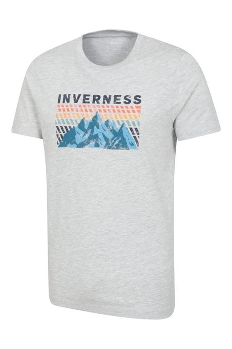 Regional Men's Inverness Graphic T-Shirt Breathable Casual Everyday Tee Light Grey - Image 4