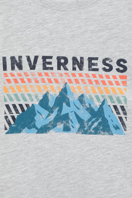 Regional Men's Inverness Graphic T-Shirt Breathable Casual Everyday Tee Light Grey - Image 5