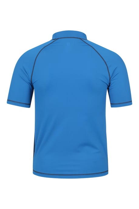 Men's UV Rash Vest Sun Protection Quick Drying Swimwear Stretchy Beach Surf Top Medium Blue - Image 3