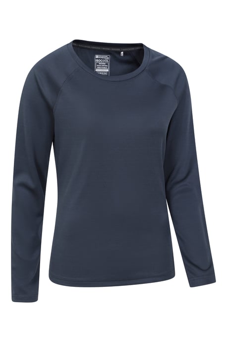 'Endurance' Women's Top Sun Protection Breathable Sports Tee Navy - Image 2