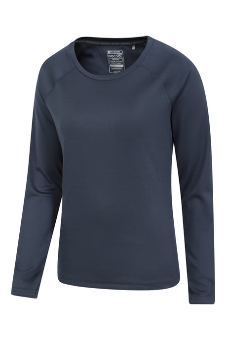'Endurance' Women's Top Sun Protection Breathable Sports Tee Navy - Image 4