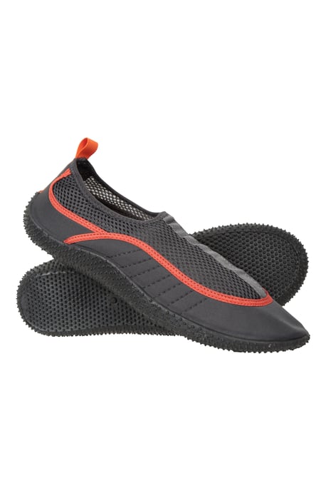 'Bermuda' Men's Aqua Shoe with Mesh Panel Slip On Summer Beach Sandals Orange - Image 2