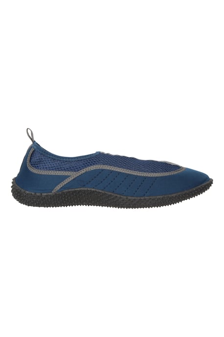 'Bermuda' Men's Aqua Shoe with Mesh Panel Slip On Summer Beach Sandals Navy - Image 3