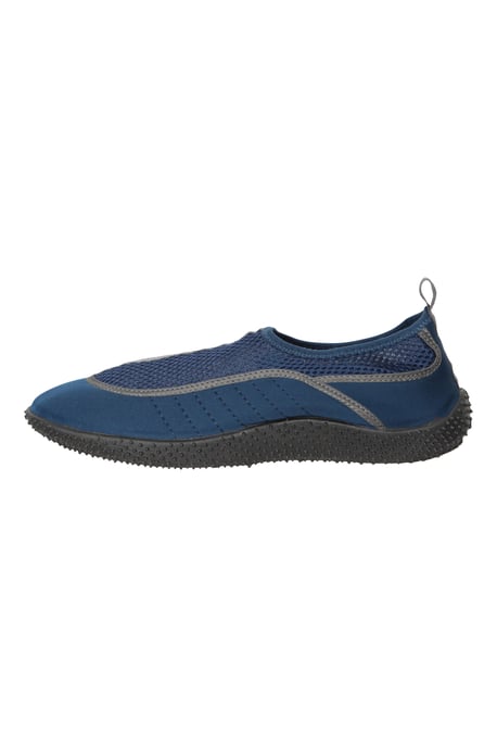 'Bermuda' Men's Aqua Shoe with Mesh Panel Slip On Summer Beach Sandals Navy - Image 6