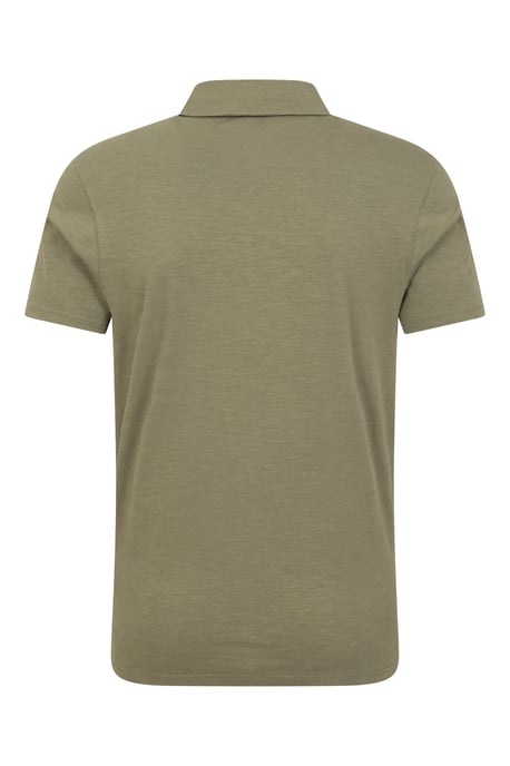 'Hasst II' Men's Polo with Button Neck Cotton Sun Protection Casual Tee Green - Image 4