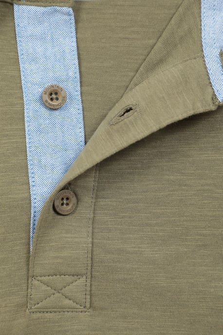 'Hasst II' Men's Polo with Button Neck Cotton Sun Protection Casual Tee Green - Image 6