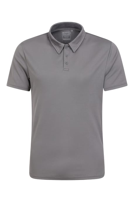 'Endurance' Men's Polo IsoCool Sun Protection Top Quick Dry Everyday Tee Dark Grey - Image 5