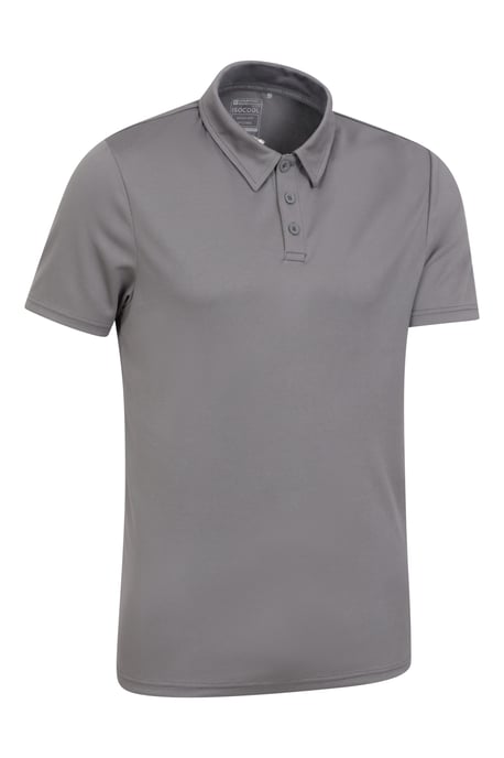 'Endurance' Men's Polo IsoCool Sun Protection Top Quick Dry Everyday Tee Dark Grey - Image 6