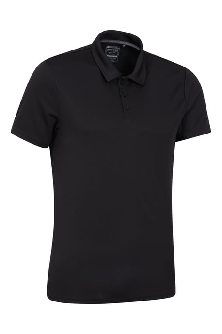 'Endurance' Men's Polo IsoCool Sun Protection Top Quick Dry Everyday Tee Black - Image 6