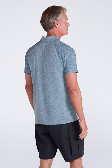 'Deuce' Men's Polo IsoCool High Wicking Casual Summer T-Shirt Blue - Image 3