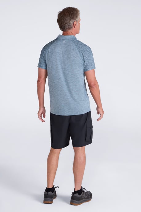 'Deuce' Men's Polo IsoCool High Wicking Casual Summer T-Shirt Blue - Image 4